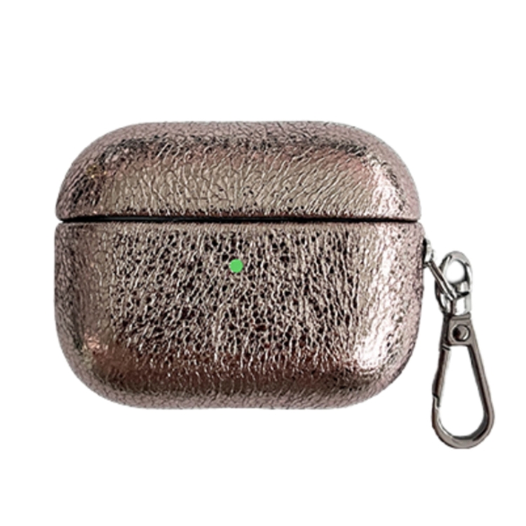 For AirPods Pro Burst Leather Texture Bluetooth Earphone Protective Case(Gold)
