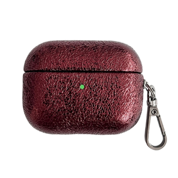 For AirPods Pro Burst Leather Texture Bluetooth Earphone Protective Case(Red)