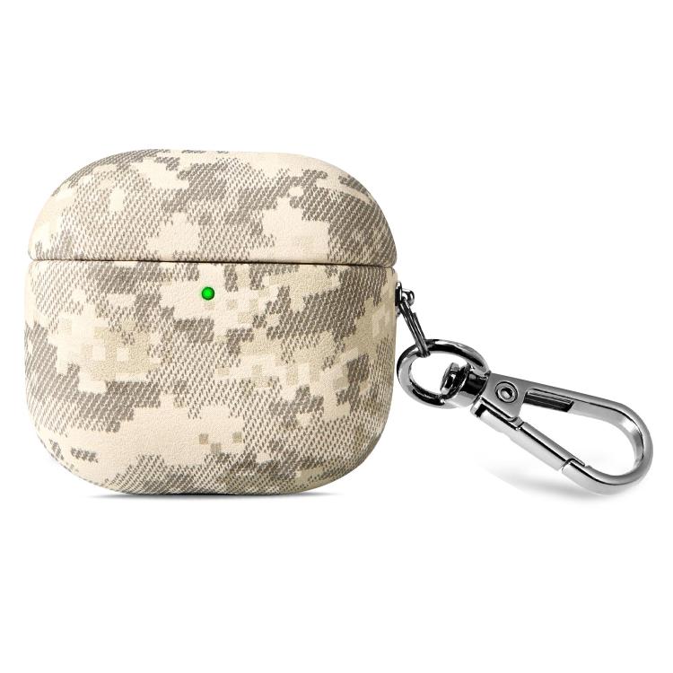 For AirPods Pro Camouflage Nature Leather Earphone Protective Case(Sand Camouflage)