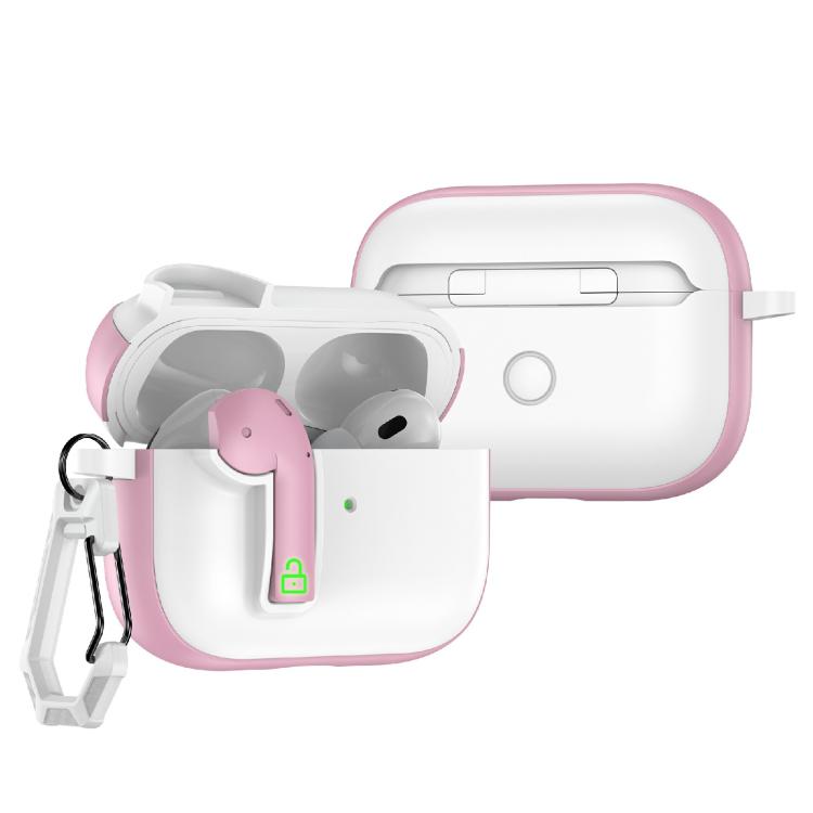 For AirPods Pro Colorful Lock Earphones Protective Case(Pink)