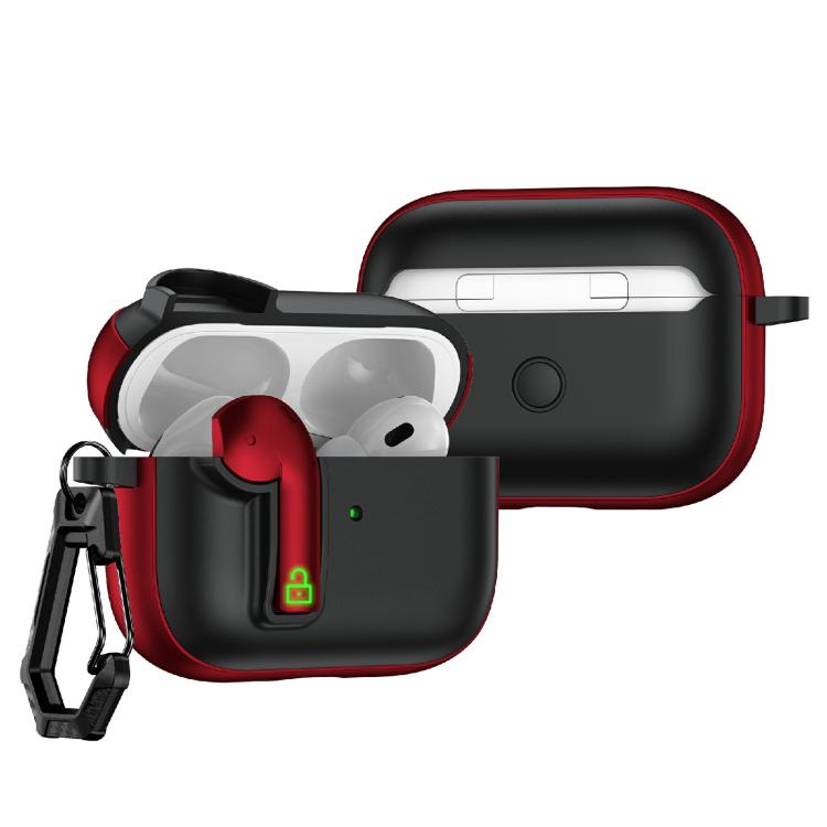 For AirPods Pro Colorful Lock Earphones Protective Case(Red)