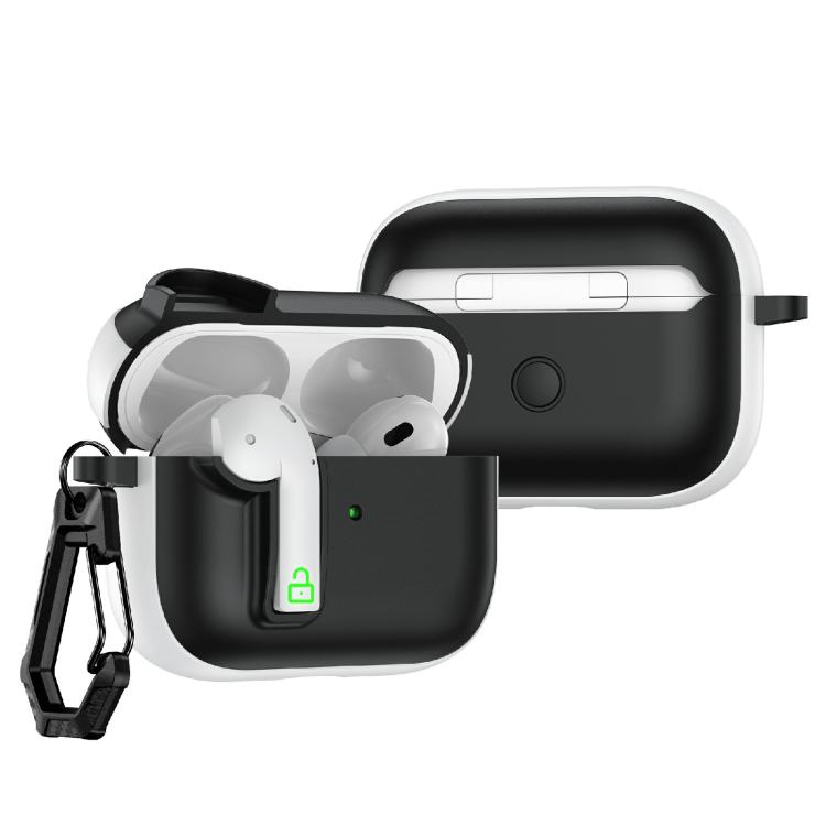 For AirPods Pro Colorful Lock Earphones Protective Case(White)