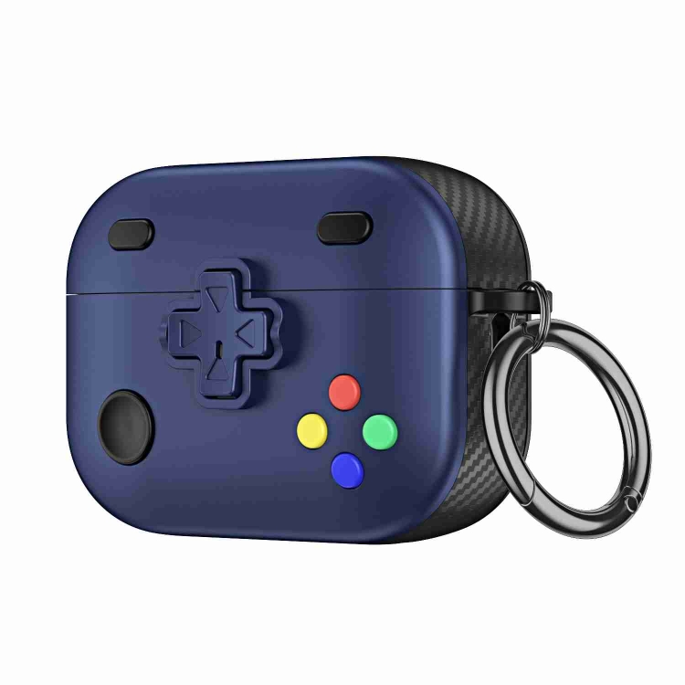 For AirPods Pro Game Console Shape Wireless Earphones Protective Case(Blue)
