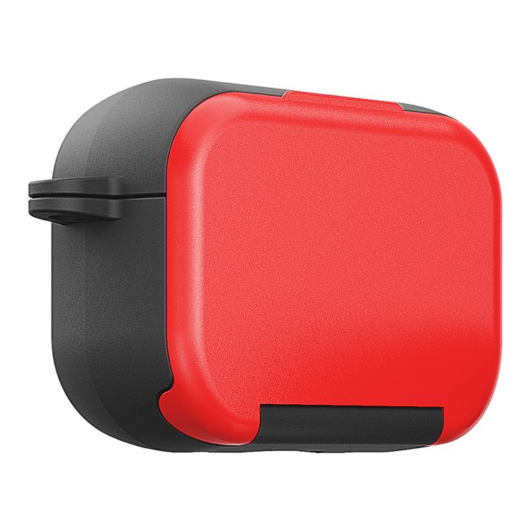 For AirPods Pro Mirror Stand Silicone Earphones Protective Case(Red)