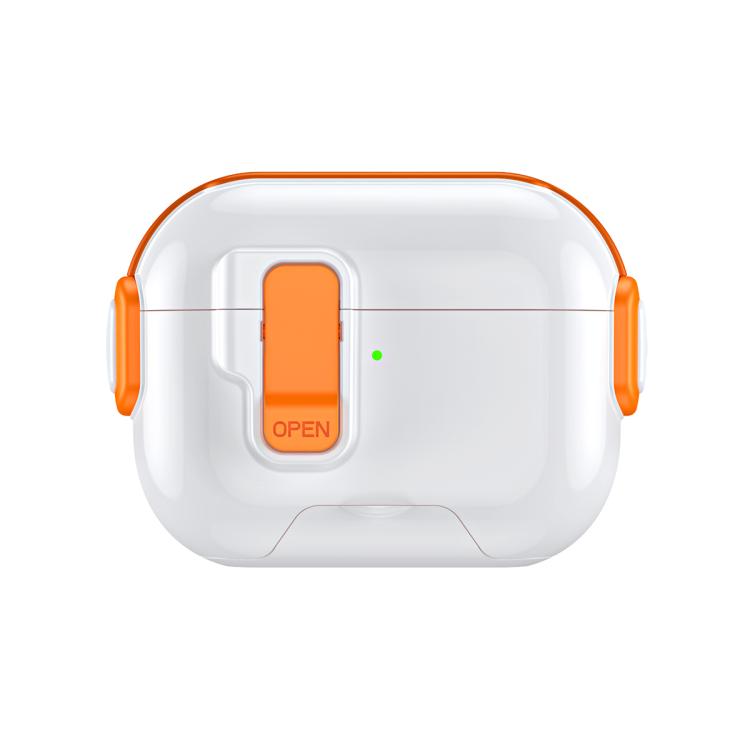 For AirPods Pro Music Fairy Lock Earphone Cover with Holder(Orange)