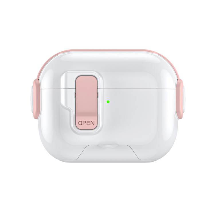 For AirPods Pro Music Fairy Lock Earphone Cover with Holder(Pink)