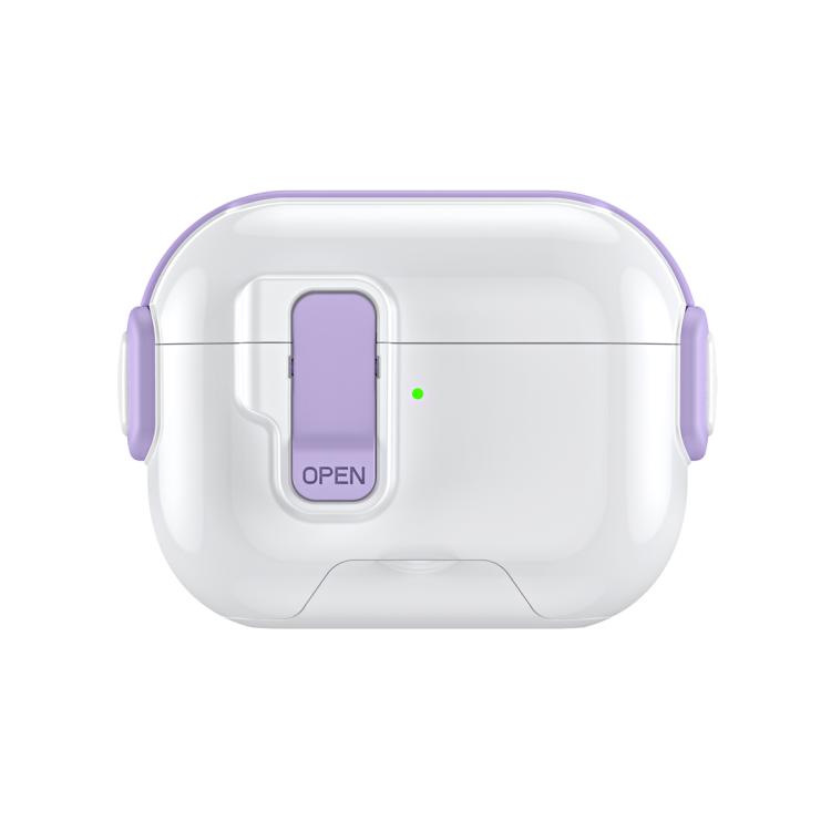 For AirPods Pro Music Fairy Lock Earphone Cover with Holder(Purple)