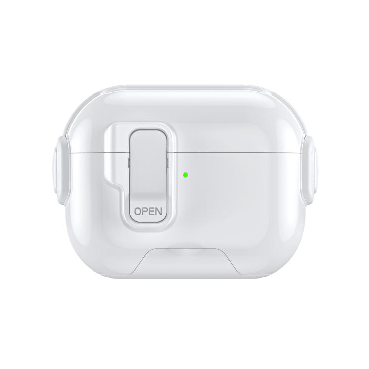 For AirPods Pro Music Fairy Lock Earphone Cover with Holder(White)
