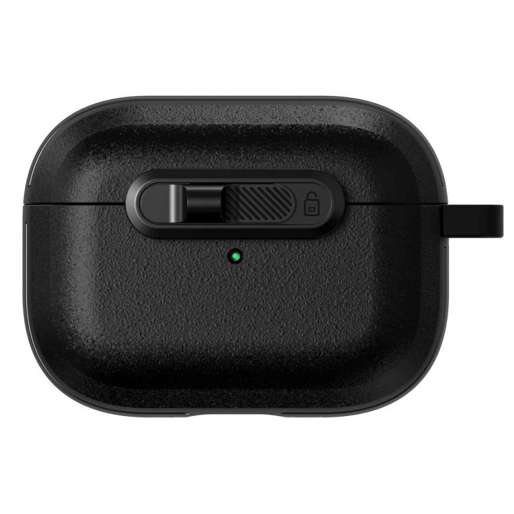 For AirPods Pro Starry Texture Lock Buckle Shockproof Earphones Case(Black)