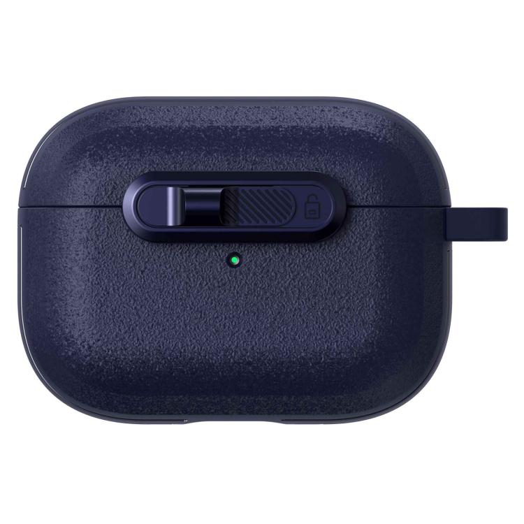 For AirPods Pro Starry Texture Lock Buckle Shockproof Earphones Case(Dark Blue)