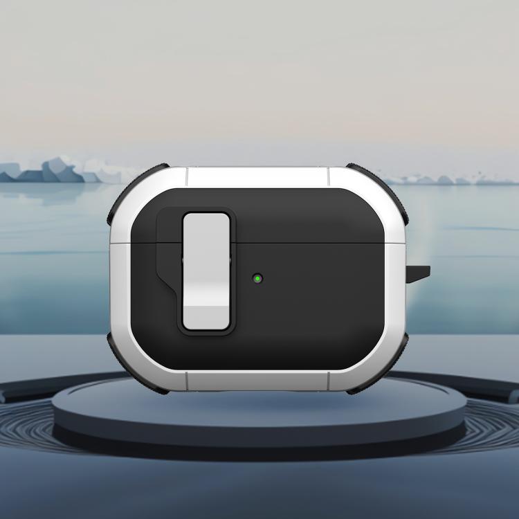 For AirPods Pro Starship Wireless Earphones Case with Magnetic Switch(Black White)