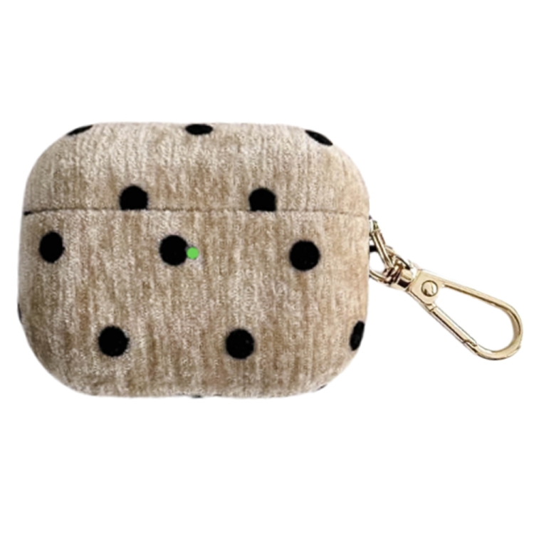 For AirPods Pro Velvet Cloth + PC Headset Shockproof Case(Coffee)