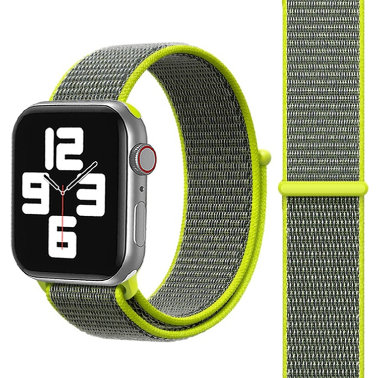 For Apple Watch 42mm / 41mm / 40mm / 38mm Simple Fashion Nylon Watch Band with Magic Stick(Green)