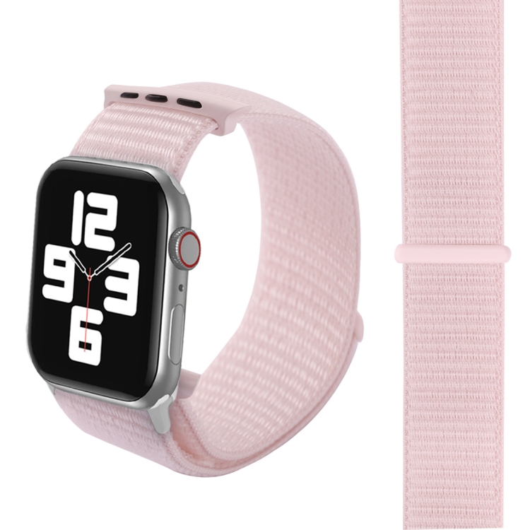 For Apple Watch 42mm / 41mm / 40mm / 38mm Simple Fashion Nylon Watch Band with Magic Stick(Pearl White)