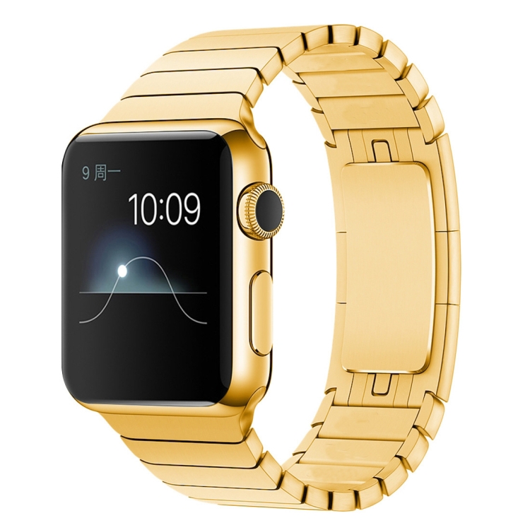 For Apple Watch 46mm / 49mm / 45mm / 44mm Stainless Steel Watch Band(Gold)
