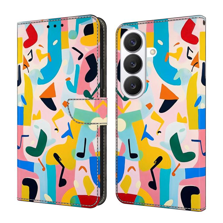 For Galaxy S26 5G Crystal-Like Painted Vegan Leather Phone Case(Fun Notes)