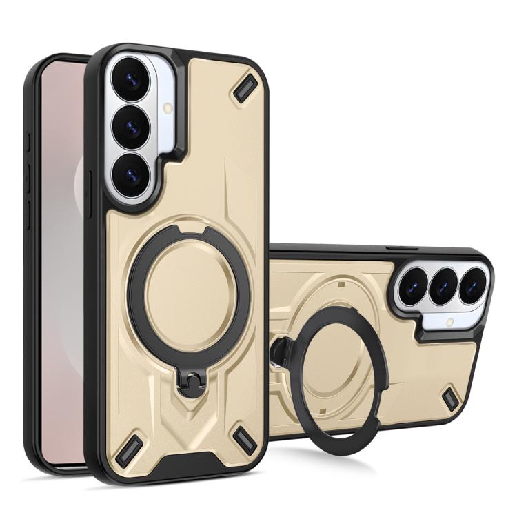 For Galaxy S26 5G Dijia Rotating Bracket Magnetic Phone Case(Gold)