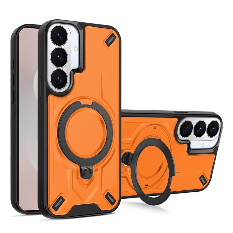 For Galaxy S26 5G Dijia Rotating Bracket Magnetic Phone Case(Orange)