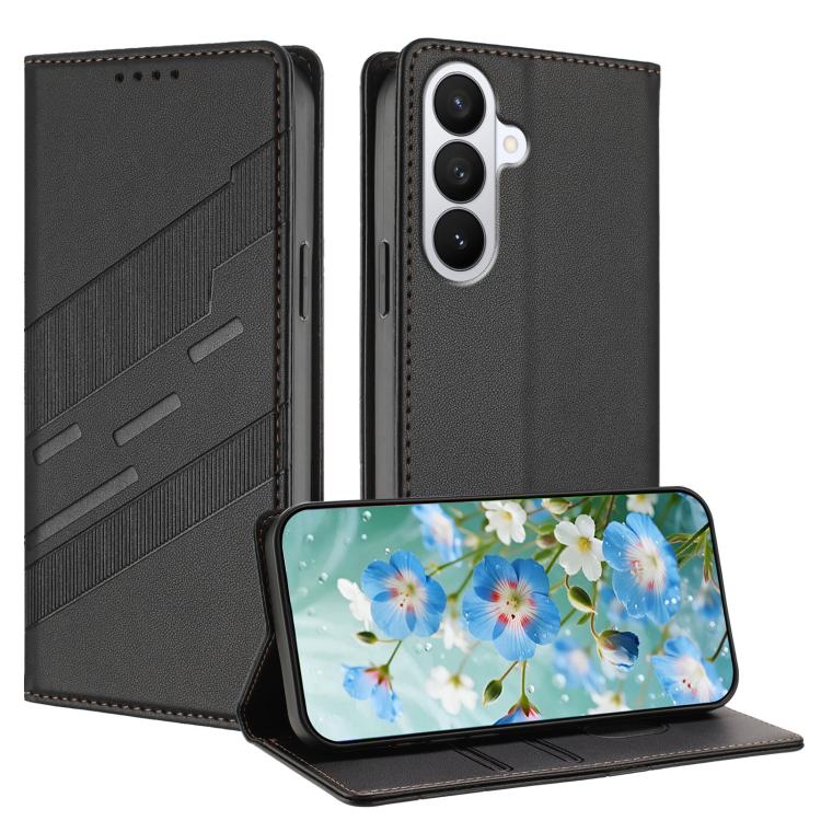 For Galaxy S26 5G Embossed Multi-functional Wallet Retro Leather Phone Case(Black)