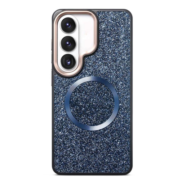 For Galaxy S26 5G Glitter Airbag Shockproof Magnetic Phone Case(Navy Blue)