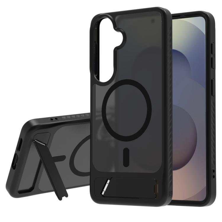 For Galaxy S26 5G LeReach Le-Chic Series Integrated Hidden Kickstand Magnetic Phone Case(Black)