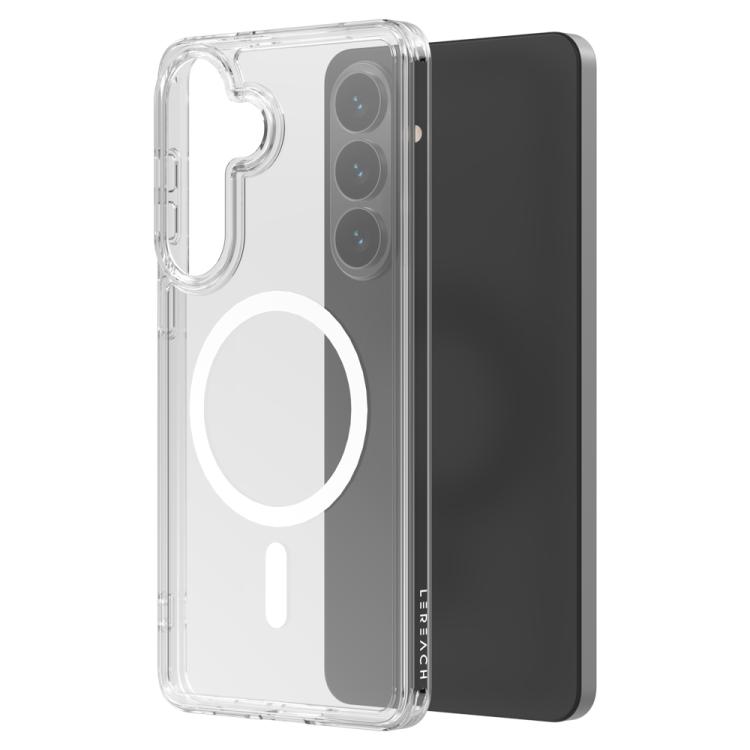 For Galaxy S26 5G LeReach TOC Clear Series Dual-Composite Armor TPU + Acrylic Shockproof Magnetic Phone Case(Transparent)