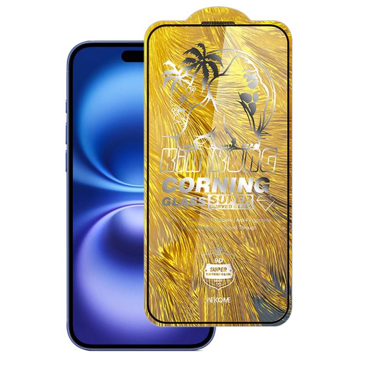 For iPhone 16 / 15 WK WTP-102 Jungle Series Kinkong Corning 9D Curved HD Tempered Glass Film