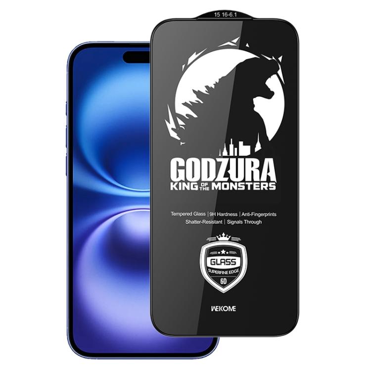 For iPhone 16 / 15 WK WTP-122 6D Curved Ultra-Fine Edge HD Full-Screen Tempered Glass Film(Transparent)