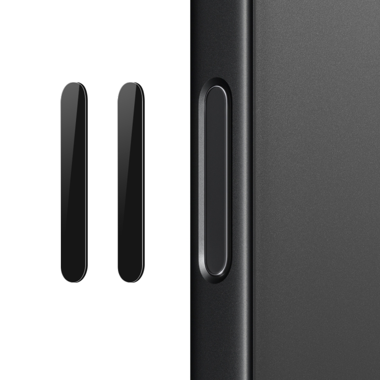 For iPhone 16 / 16 Plus / 16 Pro / 16 Pro Max NORTHJO 2Pcs Camera Control Button Protector Tempered Glass Film(Black)