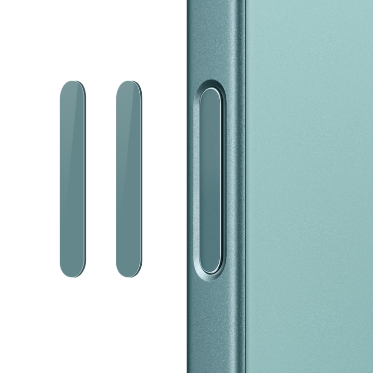 For iPhone 16 / 16 Plus / 16 Pro / 16 Pro Max NORTHJO 2Pcs Camera Control Button Protector Tempered Glass Film(Teal)