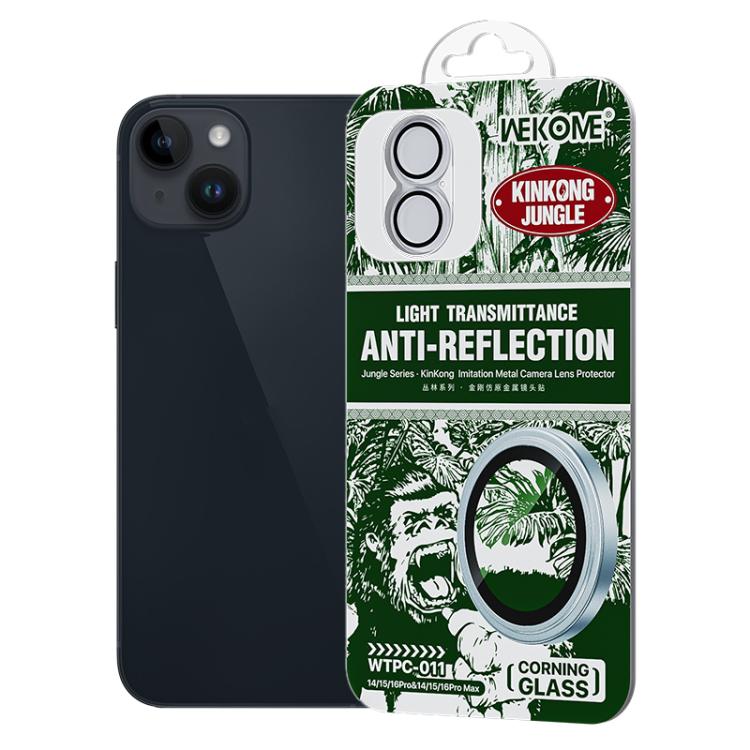 For iPhone 16 / 16 Plus WK WTPC-011 Jungle Series Kinkong Imitation Metal Camera Lens Protector Film(Transparent)
