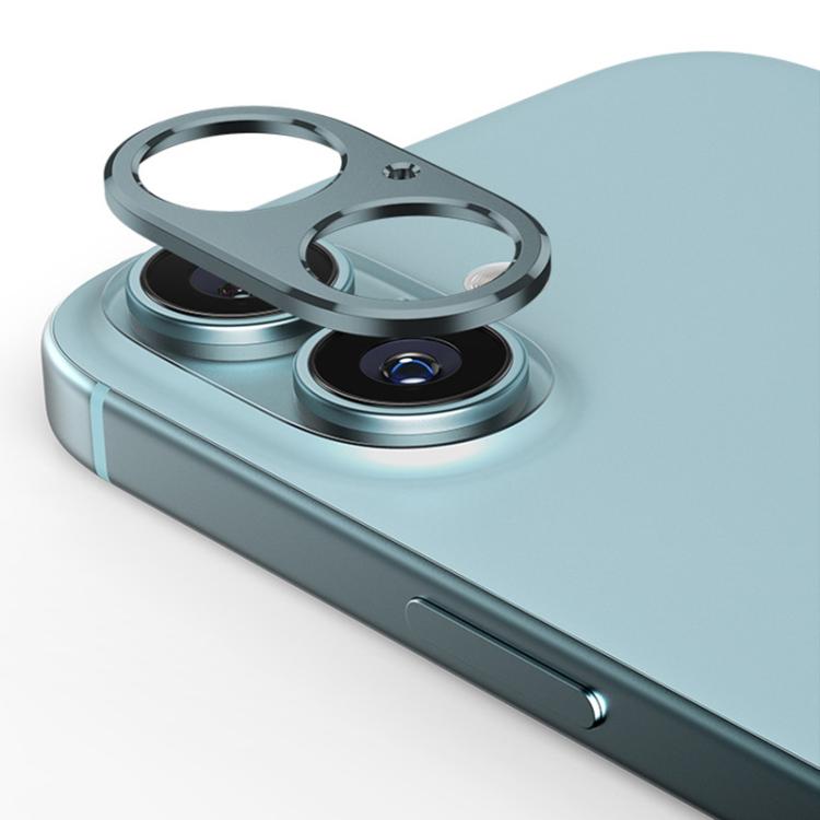 For iPhone 16 / 16 Plus XDcase Titanium Alloy Hollow Camera Lens Protector(Green)