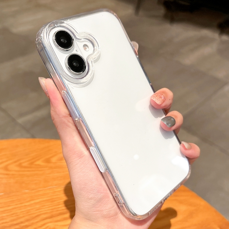 For iPhone 16 Airbag Shockproof PC Hybrid TPU Phone Case(Transparent)