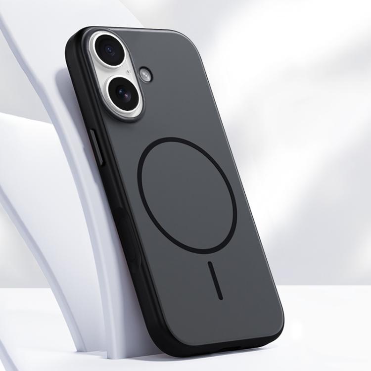 For iPhone 16 Boundless Series Skin Feel Magnetic Full Coverage Phone Case(Black)