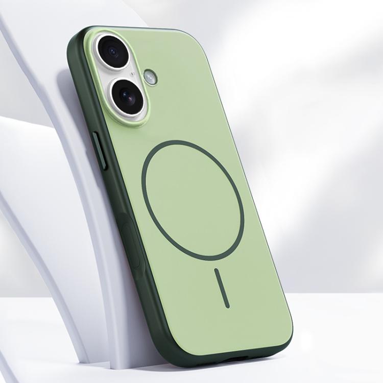 For iPhone 16 Boundless Series Skin Feel Magnetic Full Coverage Phone Case(Matcha Green)