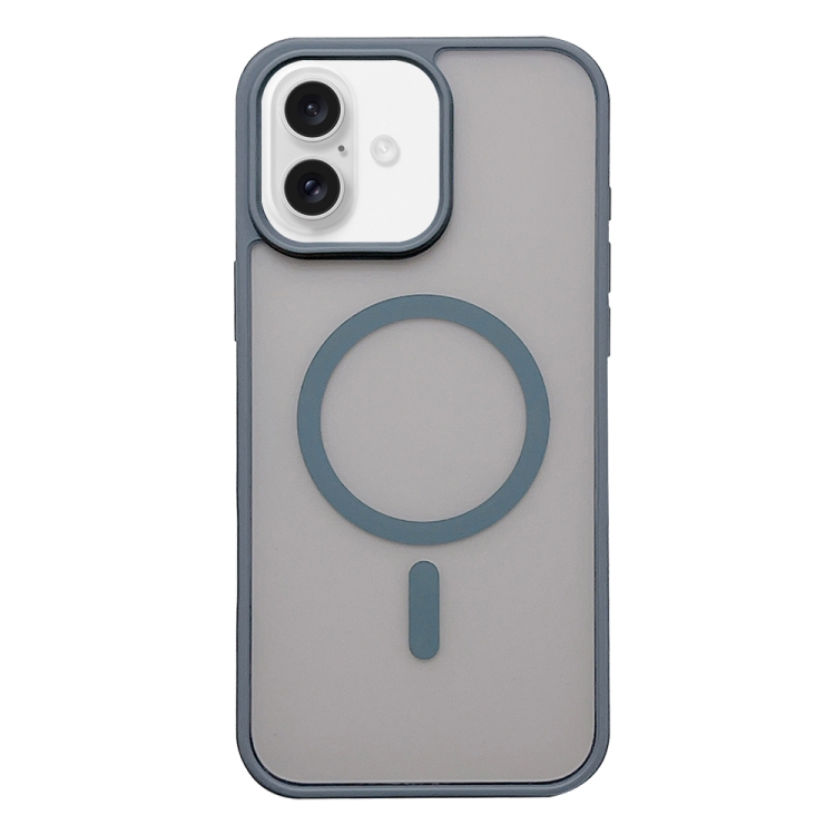For iPhone 16 Frosted Skin Feel MagSafe Phone Case(Titanium Gray)