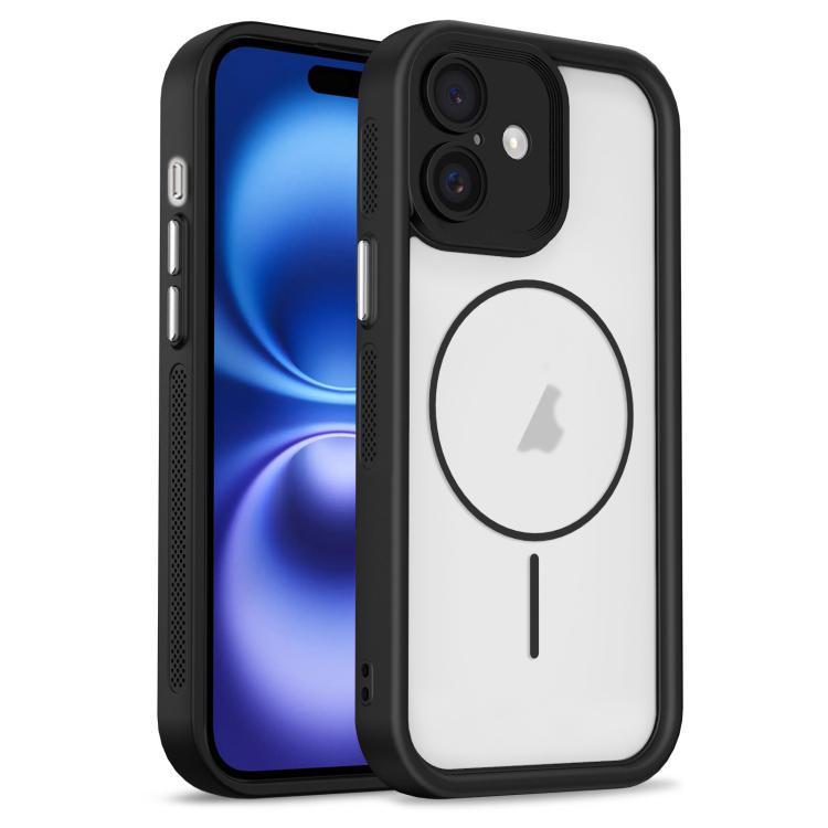 For iPhone 16 Heavenly Eye Magnetic TPU Hybrid PC Phone Case(Black)