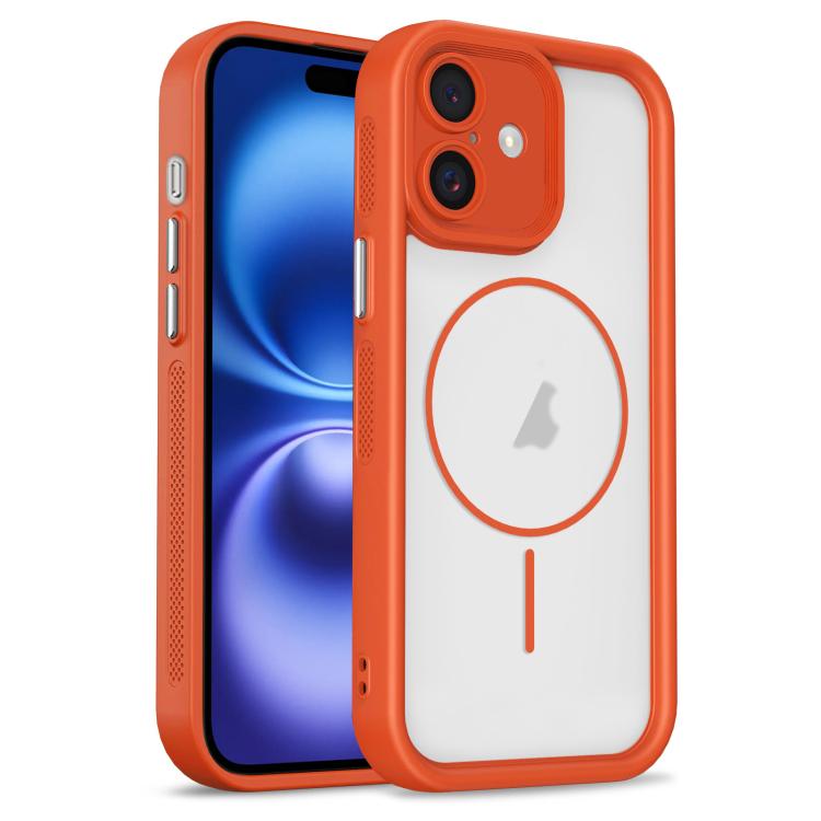 For iPhone 16 Heavenly Eye Magnetic TPU Hybrid PC Phone Case(Orange)