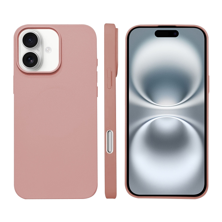 For iPhone 16 Liquid Silicone Phone MagSafe Case(Pink)