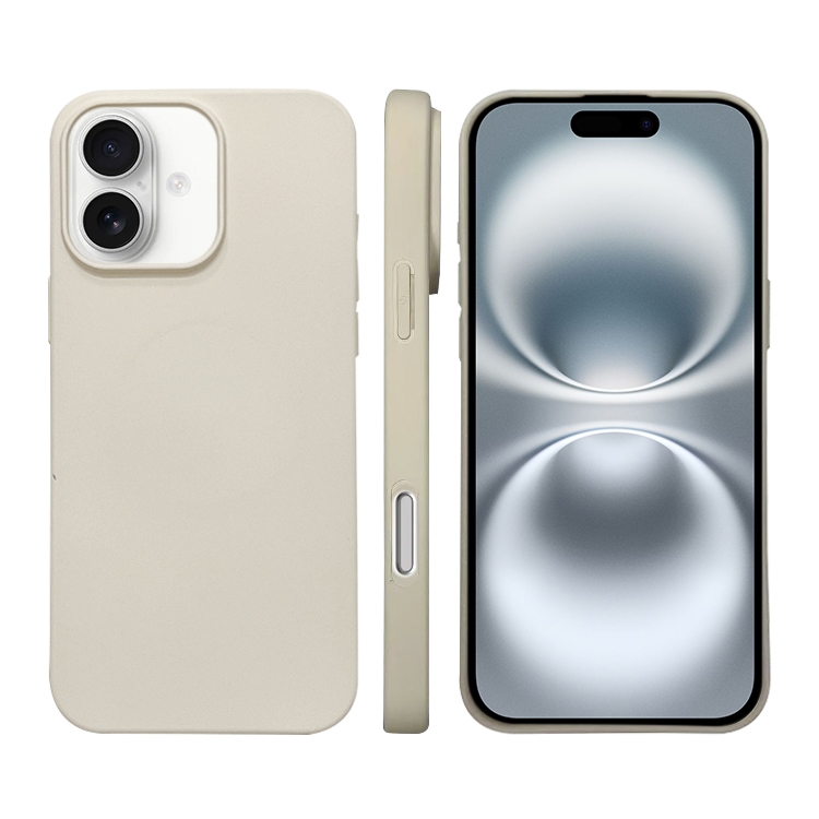 For iPhone 16 Liquid Silicone Phone MagSafe Case(White)