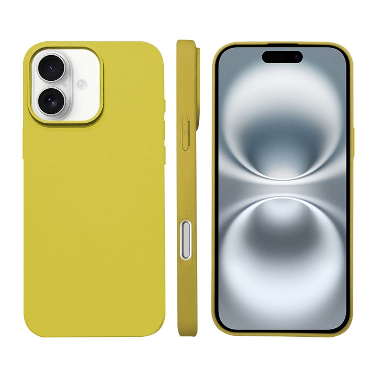 For iPhone 16 Liquid Silicone Phone MagSafe Case(Yellow)
