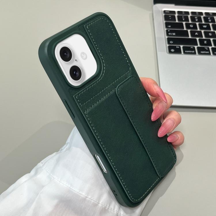 For iPhone 16 Multifunctional Premium Card Bag Holder Phone Case(Green)