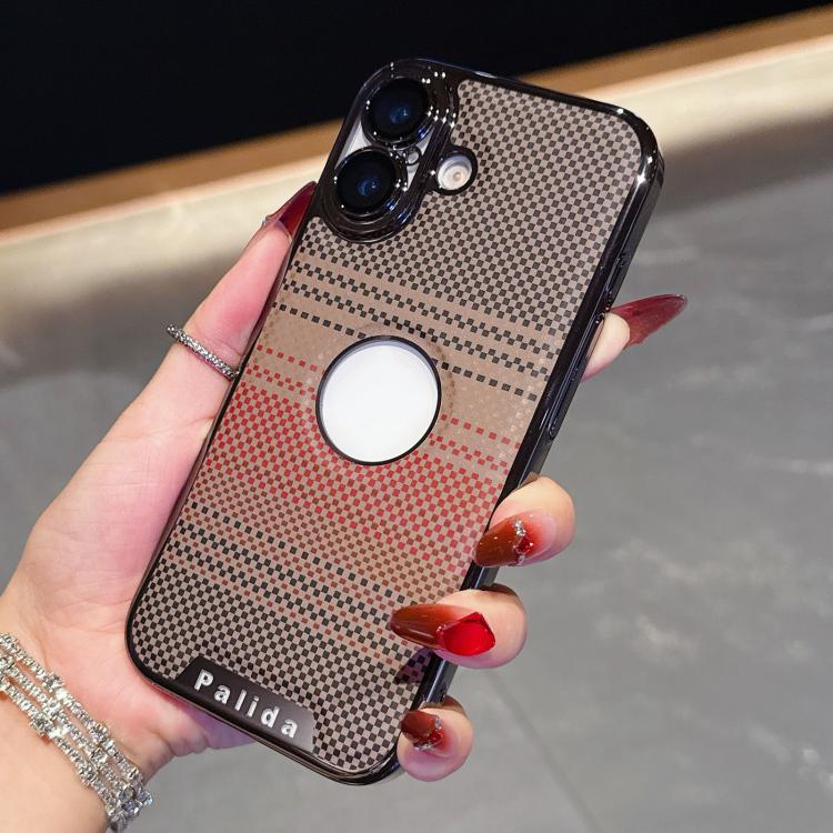 For iPhone 16 Palida Electroplated Kevlar Texture Shockproof Phone Case(Dusk)