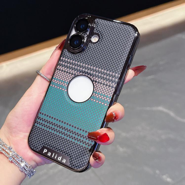 For iPhone 16 Palida Electroplated Kevlar Texture Shockproof Phone Case(Green)