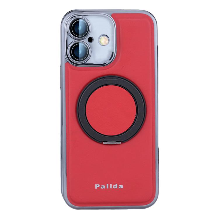 For iPhone 16 Palida M1 360 Degree Rotating Holder Magnetic Phone Case(Red)