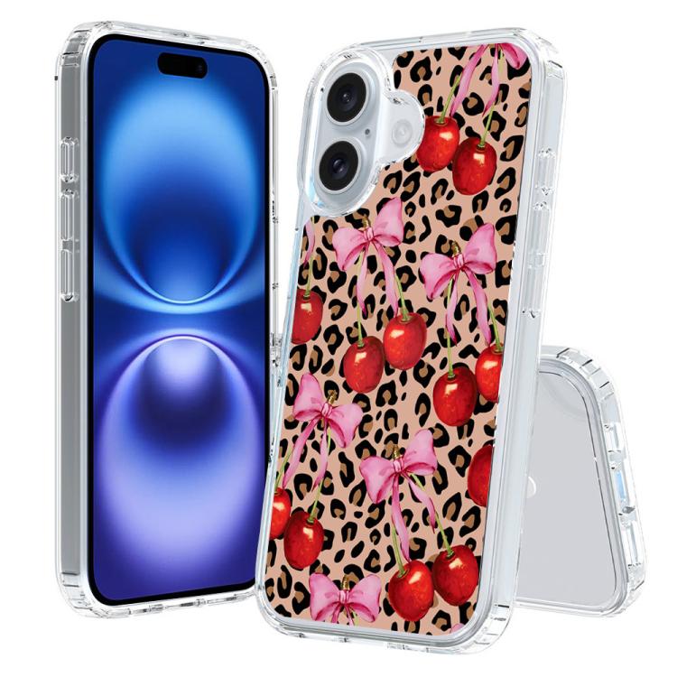 For iPhone 16 Pattern Printing TPU + PC Magnetic Shockproof Phone Case(Leopard Print 022)
