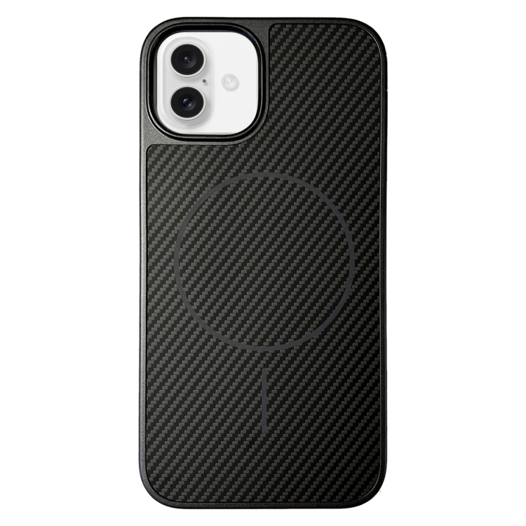 For iPhone 16 Pita Series MagSafe TPU + PC Texture Phone Case(Black)