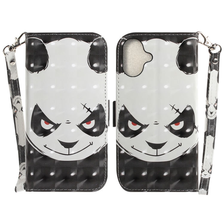 For iPhone 16 Plus 3D Colored Horizontal Flip Leather Phone Case(Angry Bear)