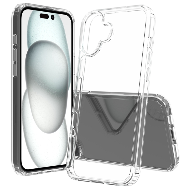 For iPhone 16 Plus Scratchproof Acrylic TPU Phone Case(Transparent)