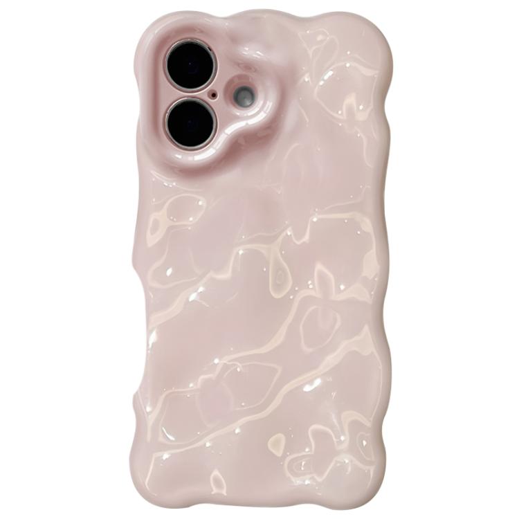 For iPhone 16 Plus Wave Bubbles TPU Phone Case(Baby Pink)
